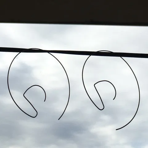 @ Thin Gold Wire Hoops