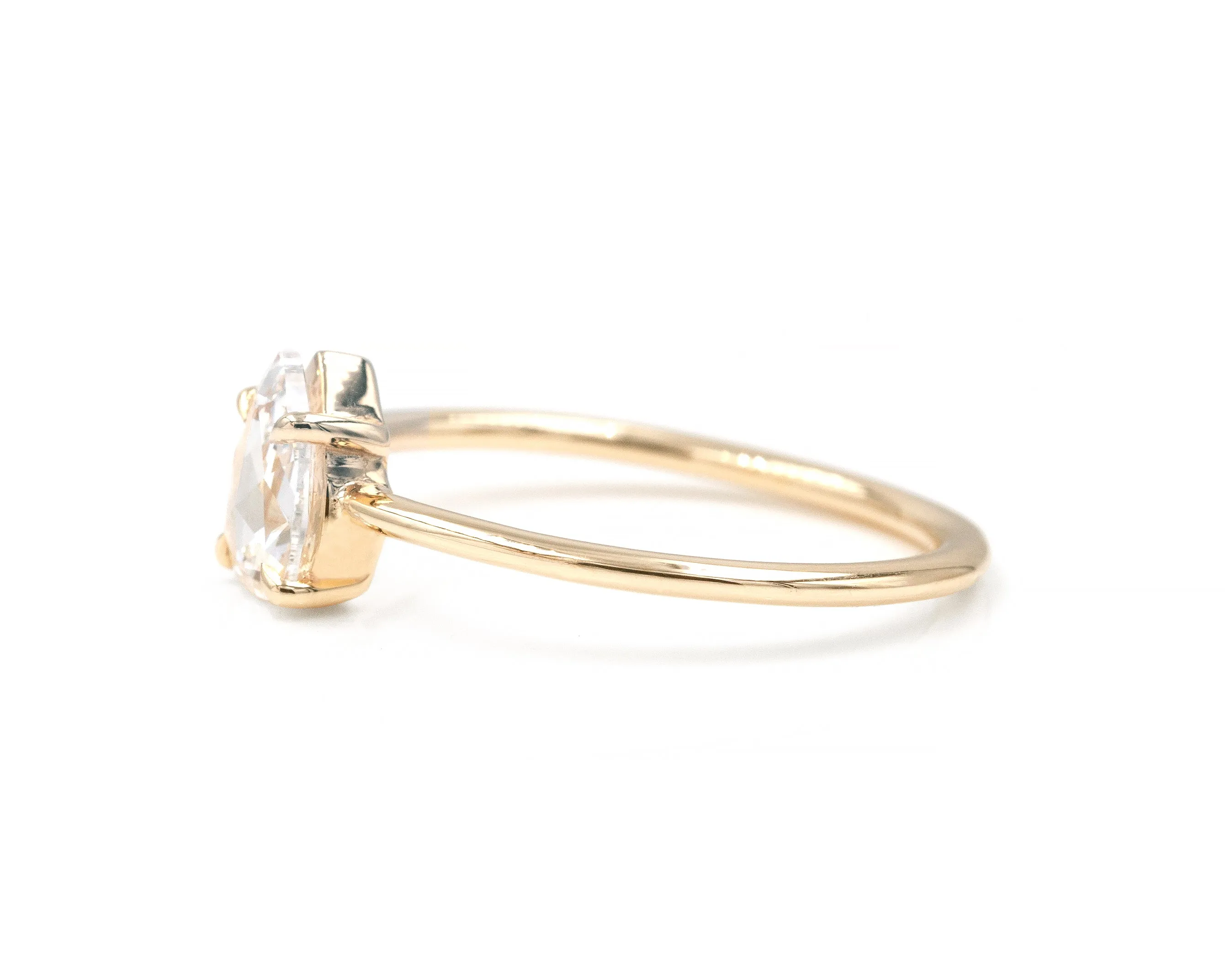 0.52-Carat Rose Cut Pear Solitaire