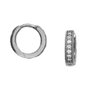 10K Gold (7mm) CZ Huggie Earrings