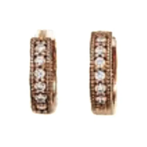 10K Gold (7mm) CZ Huggie Earrings