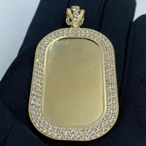 10K Rounded Rectangle Picture Photo Pendant