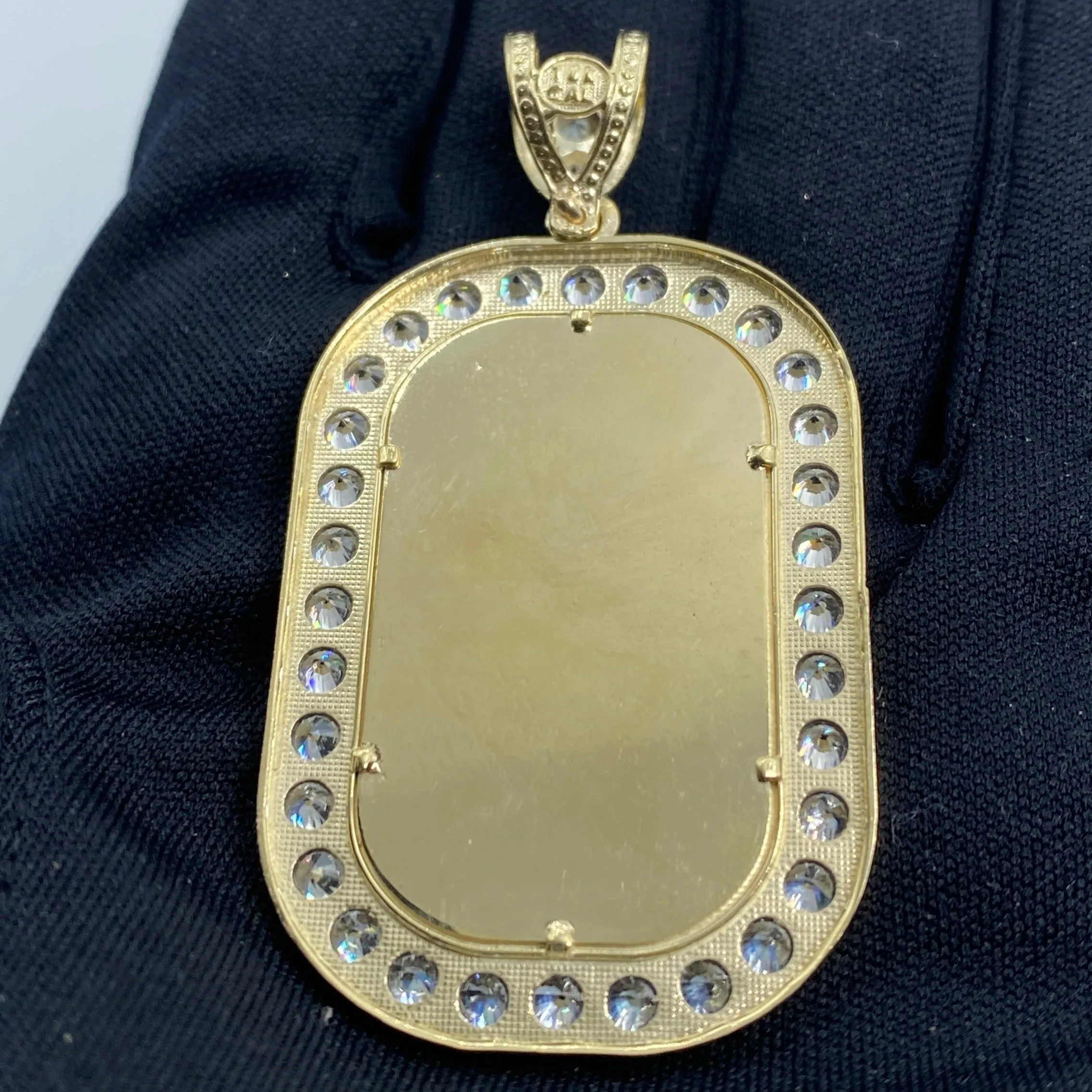 10K Rounded Rectangle Picture Photo Pendant
