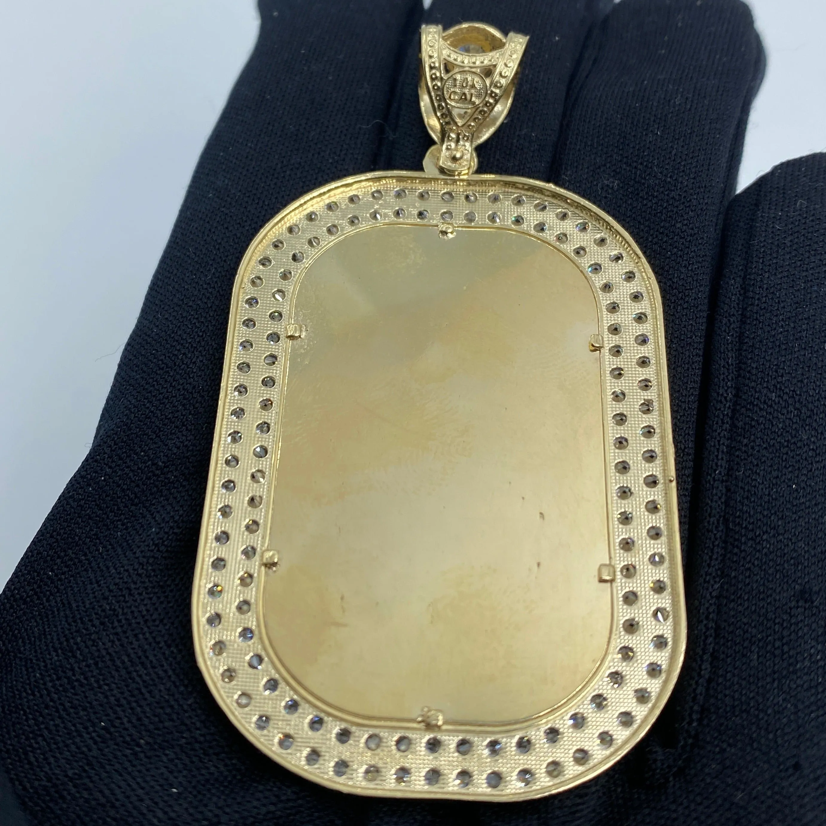 10K Rounded Rectangle Picture Photo Pendant
