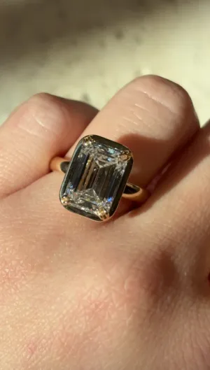 10k Yellow Gold (Sample Sale) OG PO47237 The Chiclet | Emerald (Sample Sale) Emerald 5.23CT, E, VS1 / A3545AASK / GIA 5222963335 / LAB DIAMOND| 7  14320 Resizing Upon Request, Includes Warranty and Care Plan, No Returns or Exchanges, Final Sale