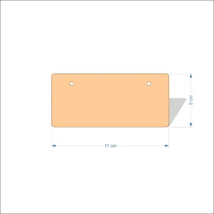 11 cm Wide 3mm thick MDF Plaques with rounded corners