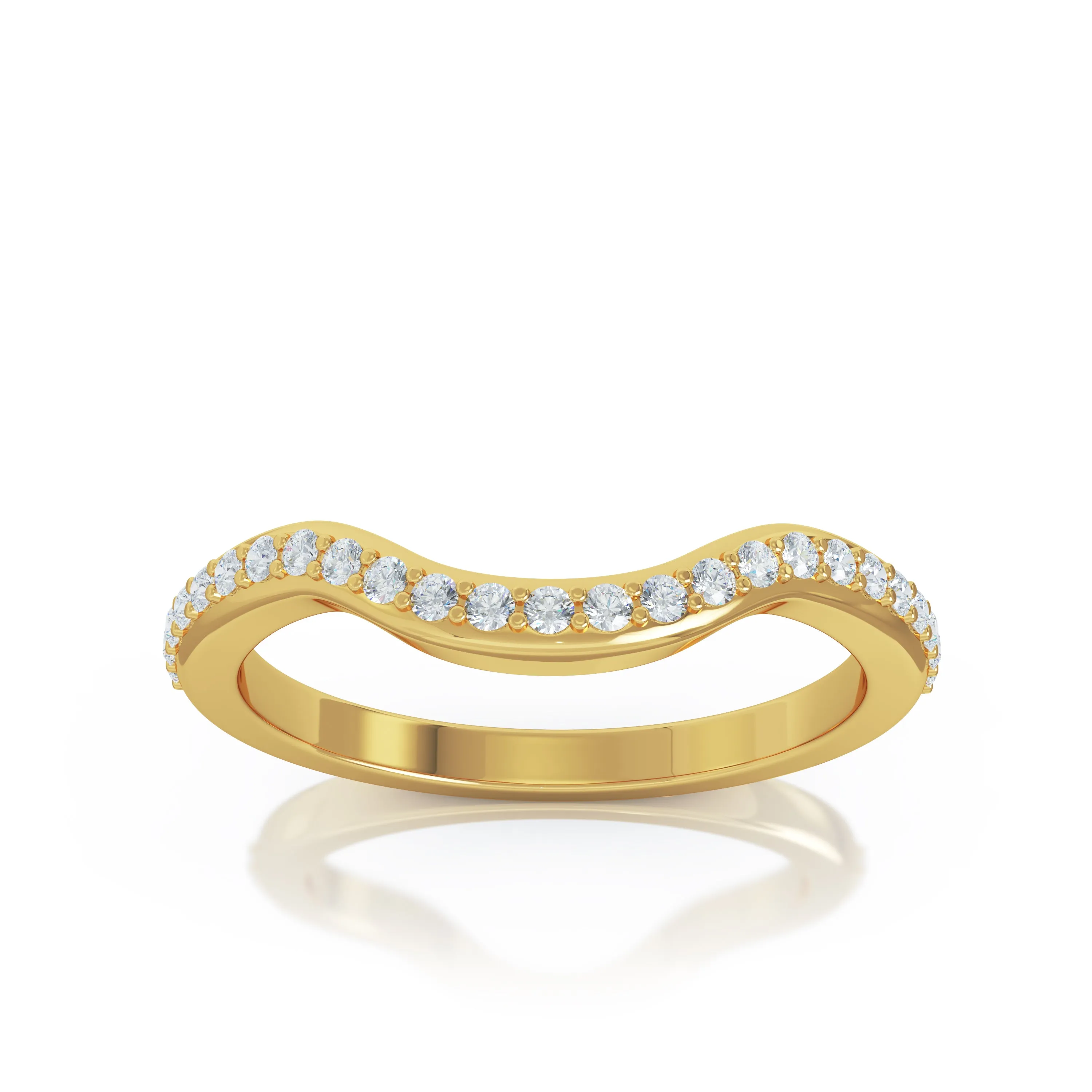 11MM Citrine & Diamond Wedding Set in 14K Gold