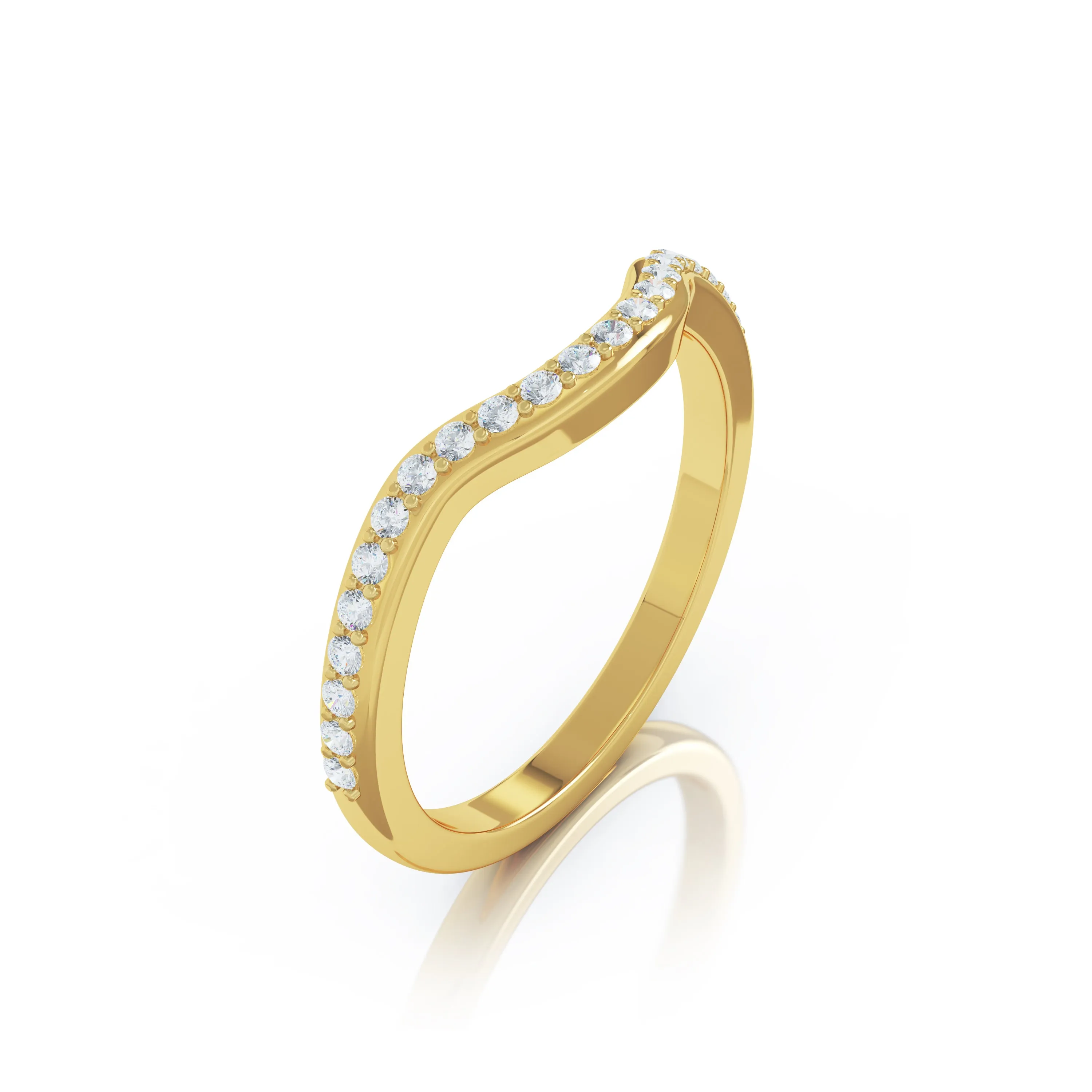 11MM Citrine & Diamond Wedding Set in 14K Gold