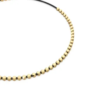 1.28mm 18k Solid Yellow Gold Petite Faceted Nuggets Findings Beads 2.8" Strand (50)
