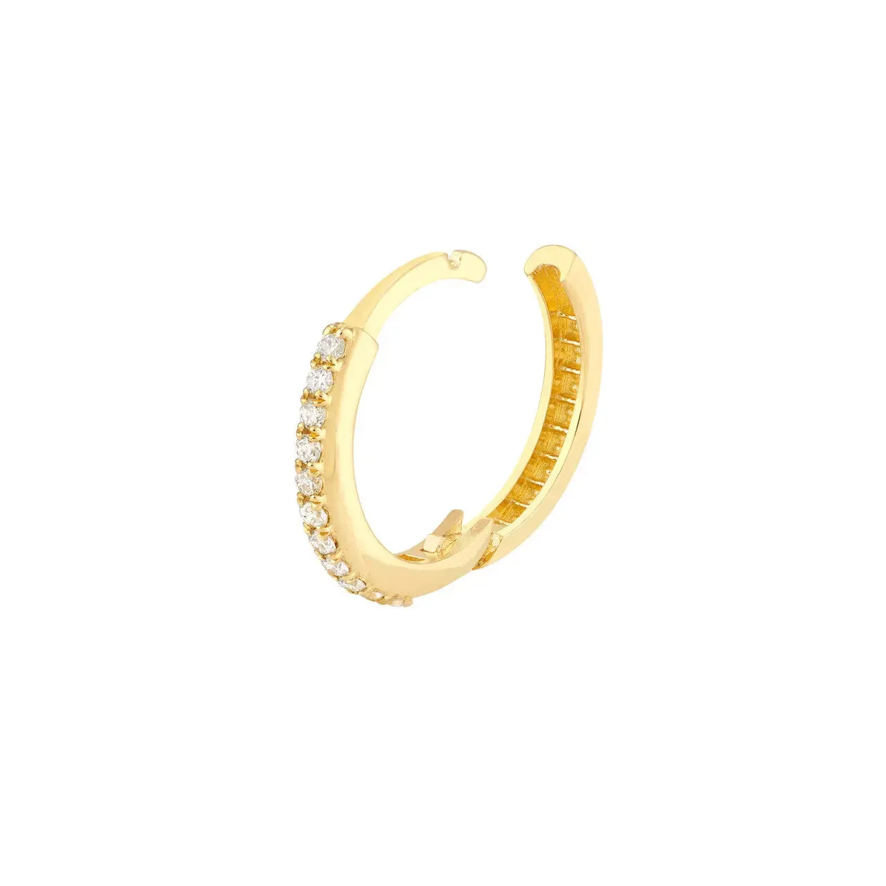 12mm Thin Diamond Huggies