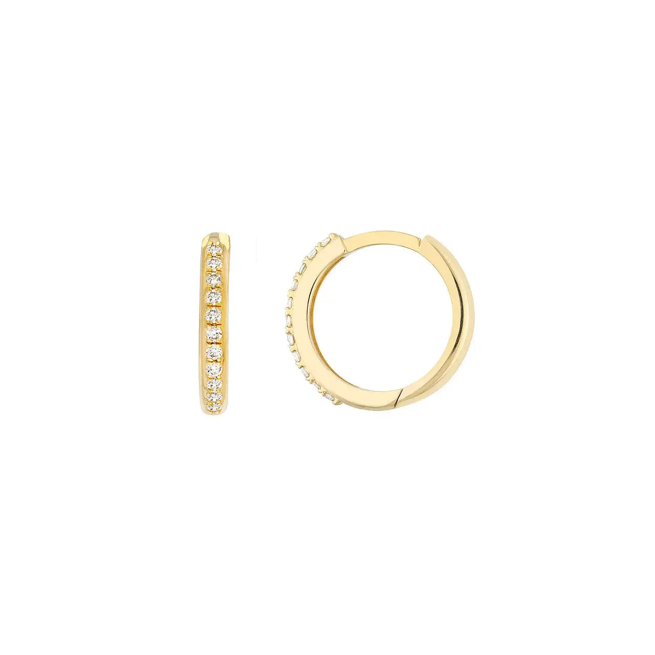 12mm Thin Diamond Huggies