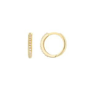 12mm Thin Diamond Huggies