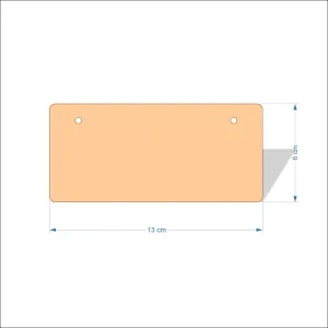 13 cm Wide 3mm thick MDF Plaques with rounded corners