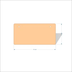 14 cm Wide 3mm thick MDF Plaques with rounded corners