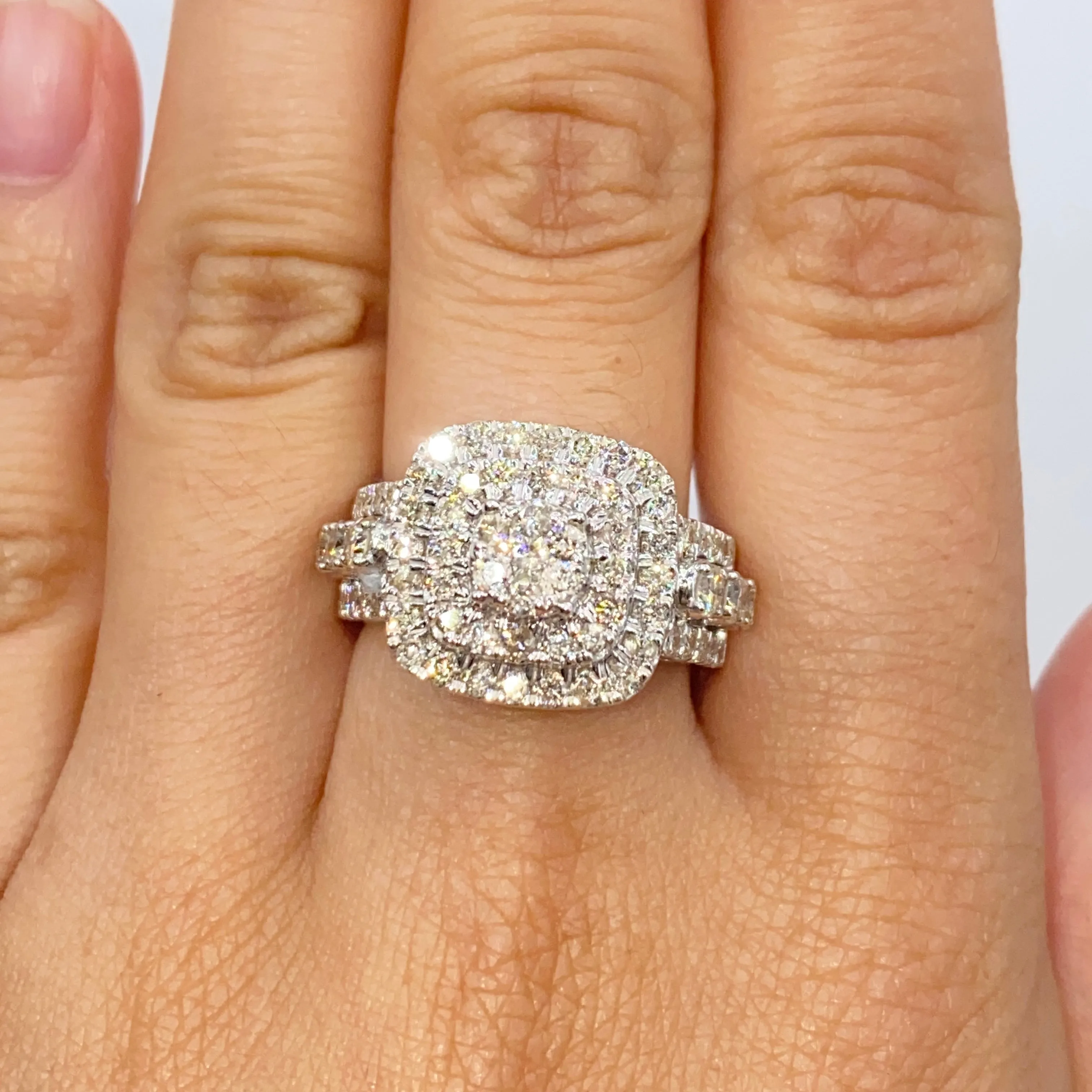 14K 14.2MM Rounded Square Engagement Ring