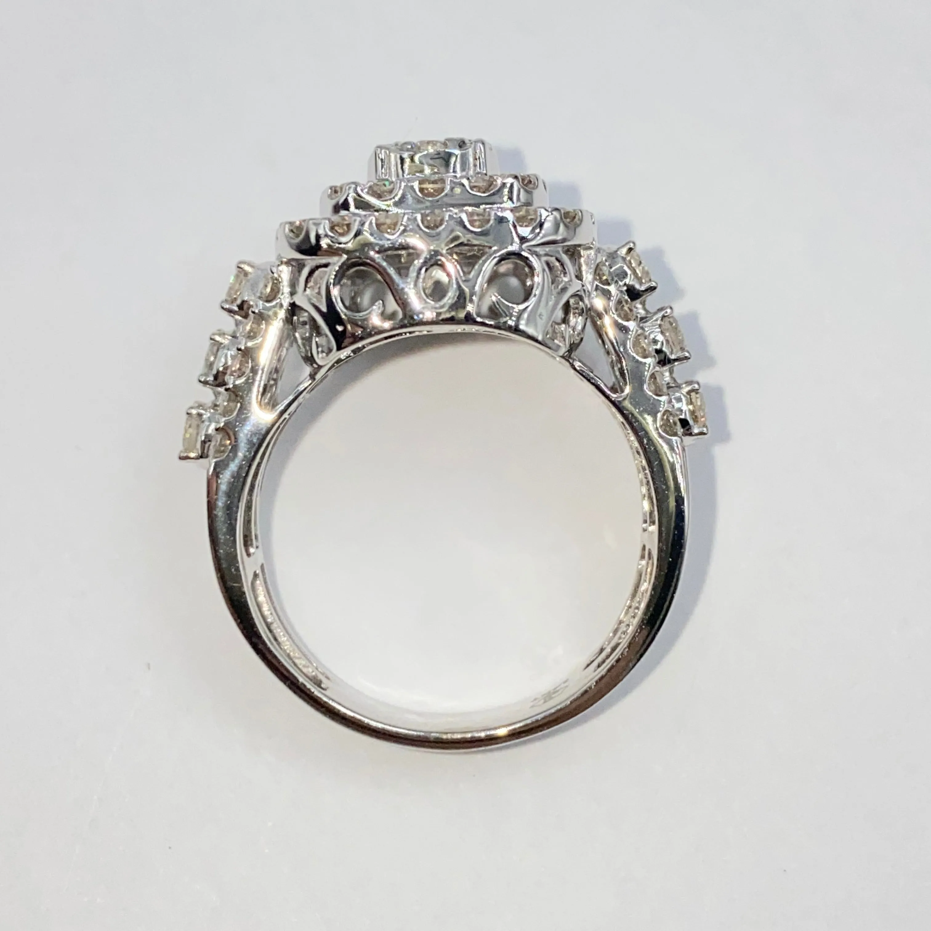 14K 14.2MM Rounded Square Engagement Ring