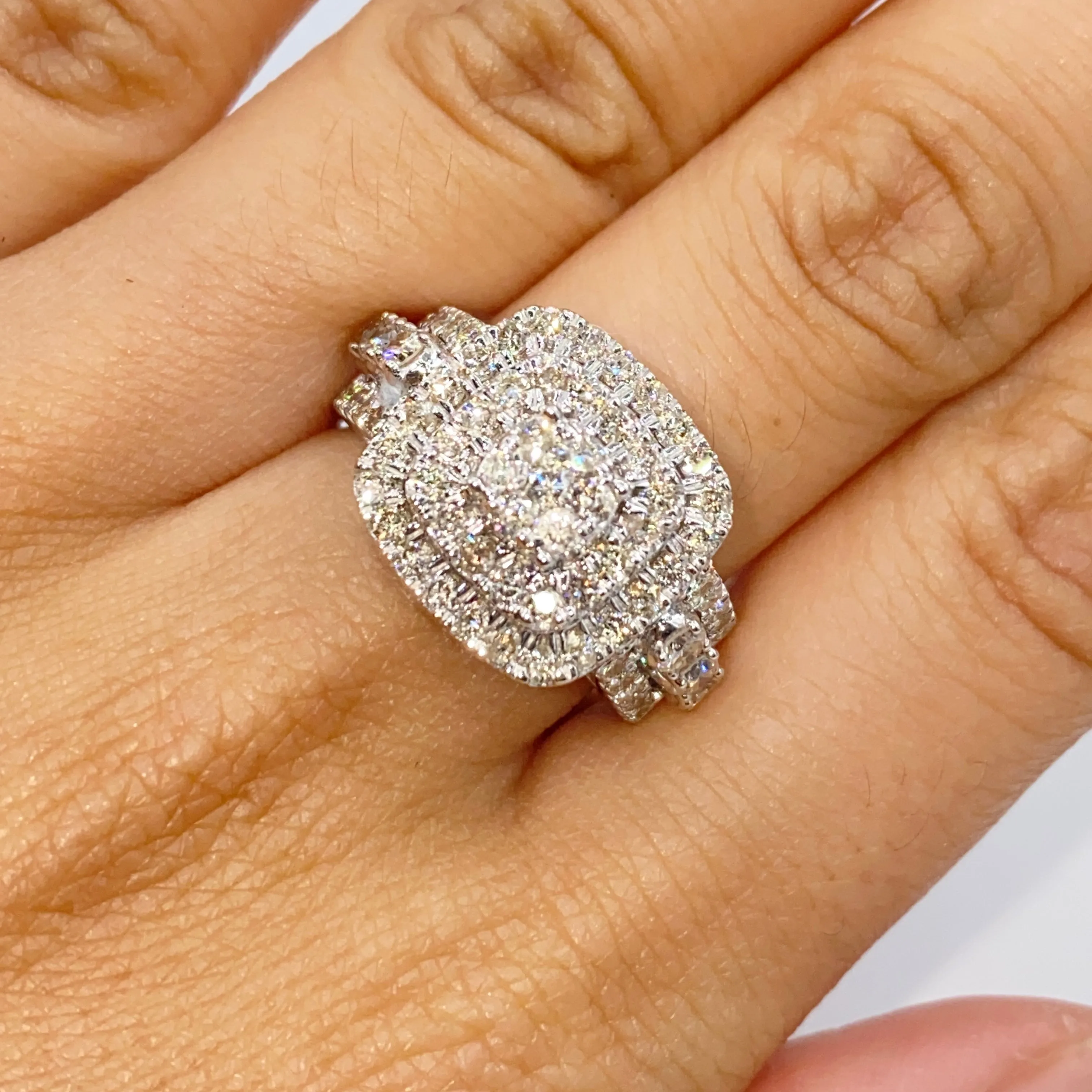14K 14.2MM Rounded Square Engagement Ring