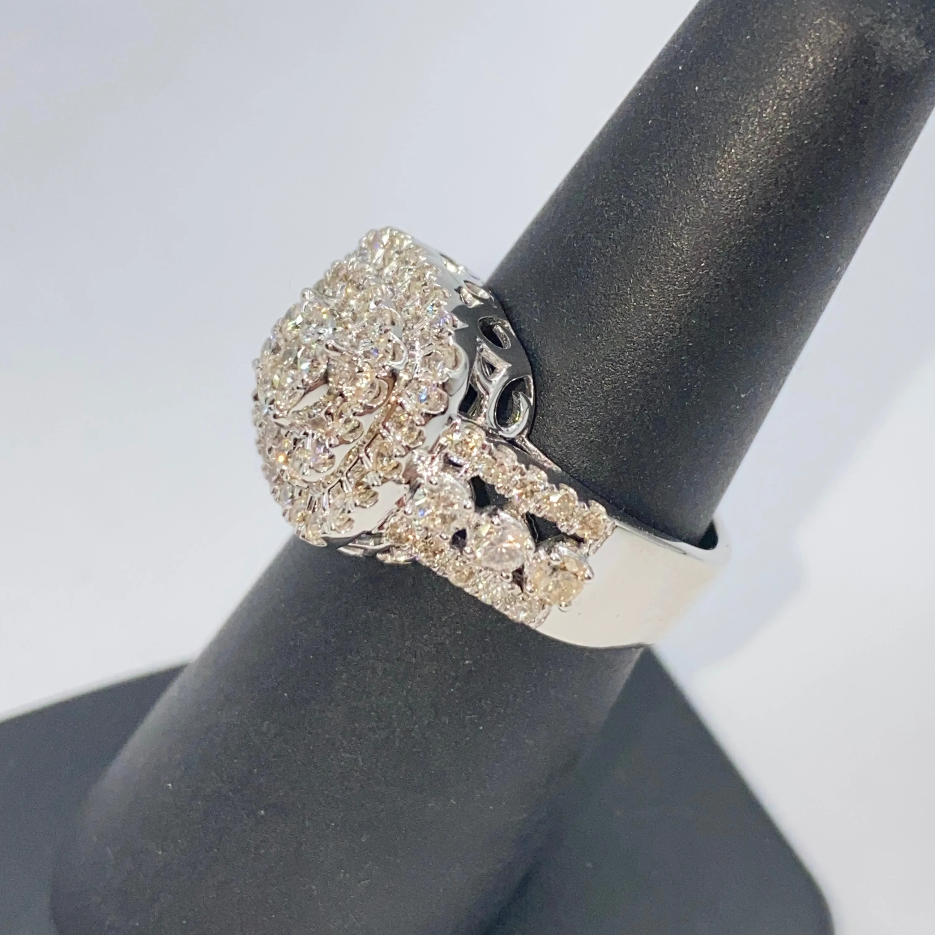 14K 14.2MM Rounded Square Engagement Ring