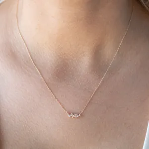 14K Diamond Cluster Necklace