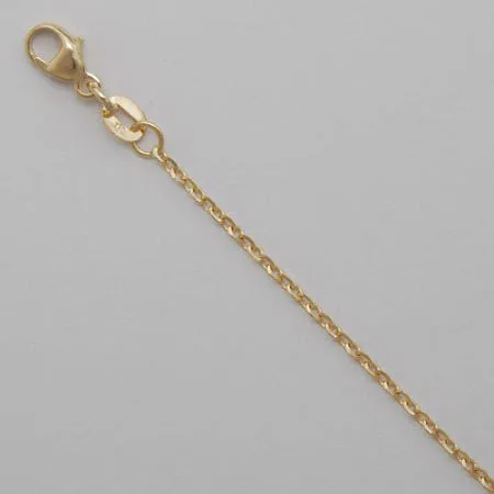 14k Gold Oval Diamond Cut Link