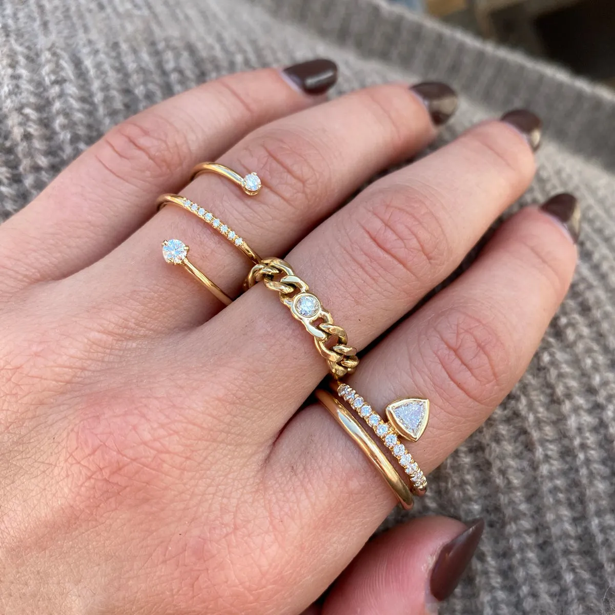14k Gold Rounded Band Ring