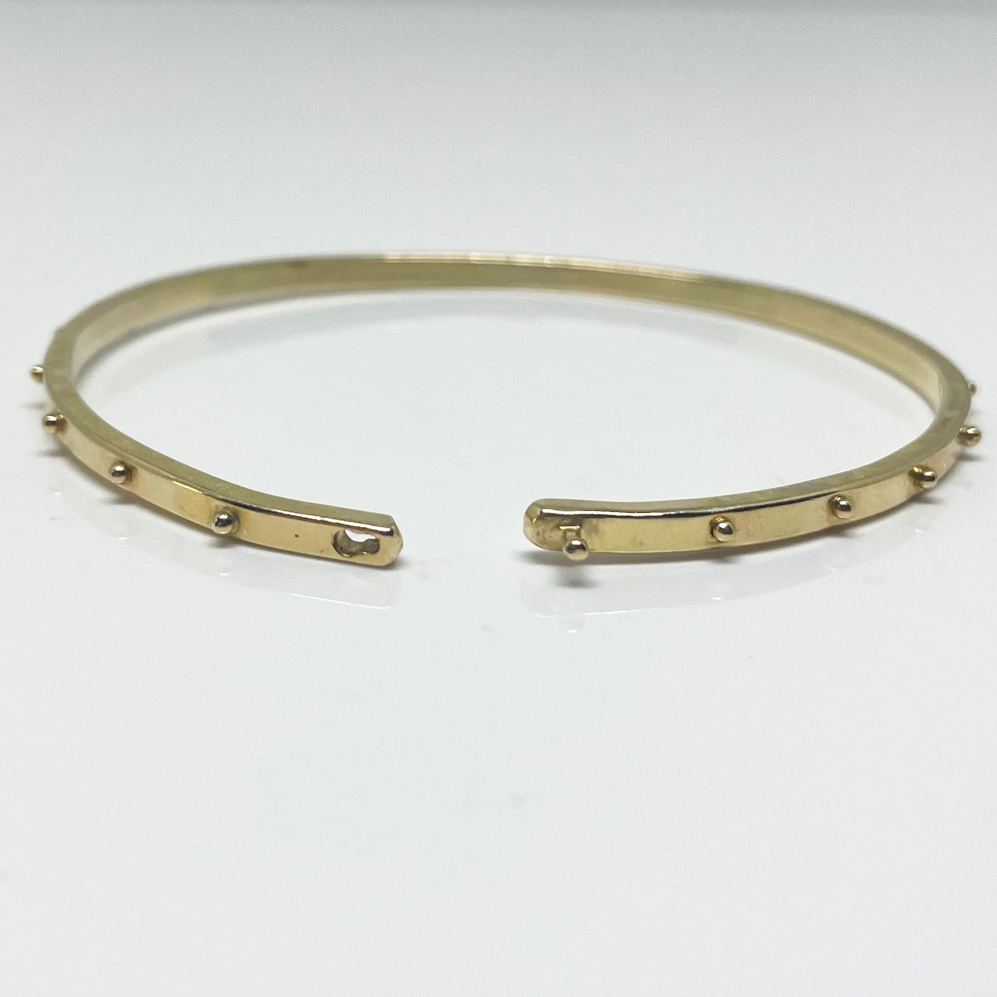 14k Gold Skinny Beach Bangle