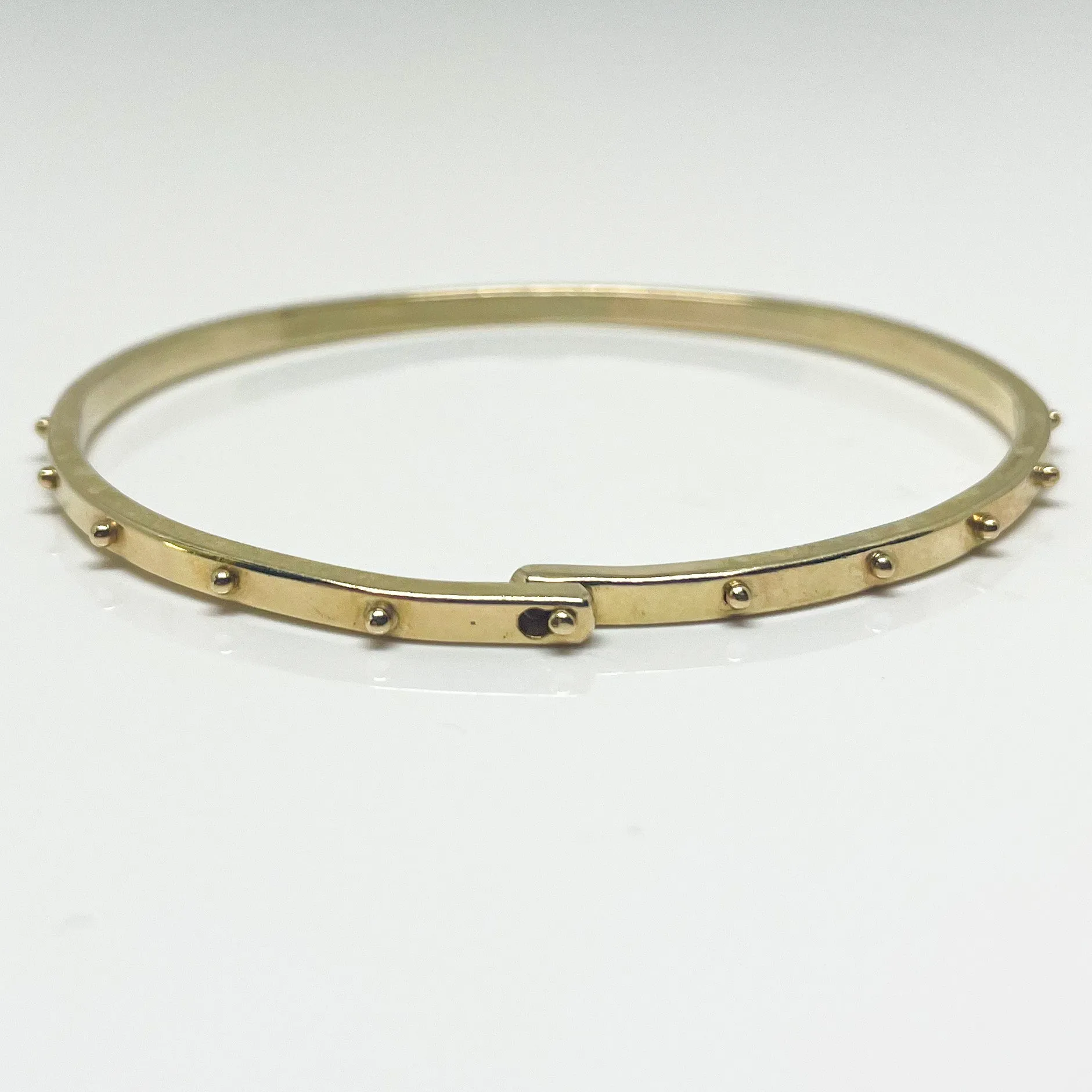 14k Gold Skinny Beach Bangle