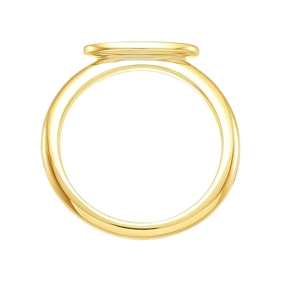 14K Rose Gold 13x5.5 mm Oval Signet Ring