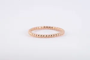 14k Rose Gold Beaded Design Ring Size 7 (1.75g.)