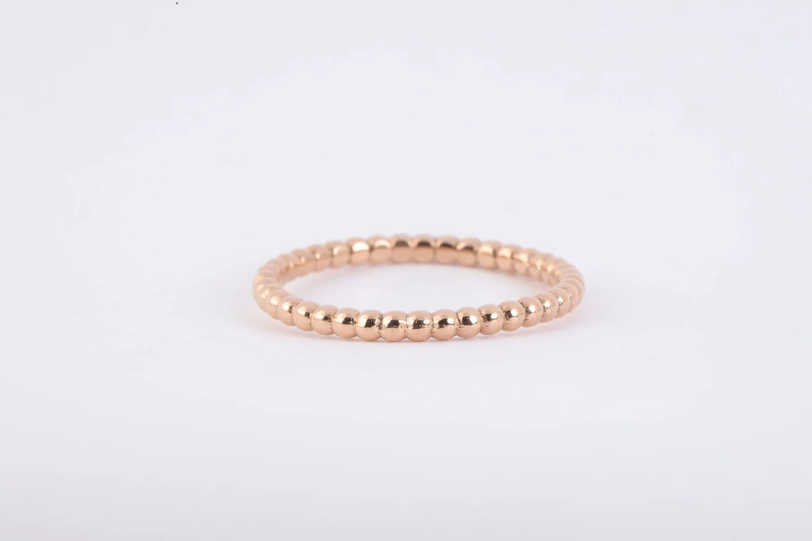 14k Rose Gold Beaded Design Ring Size 7 (1.75g.)
