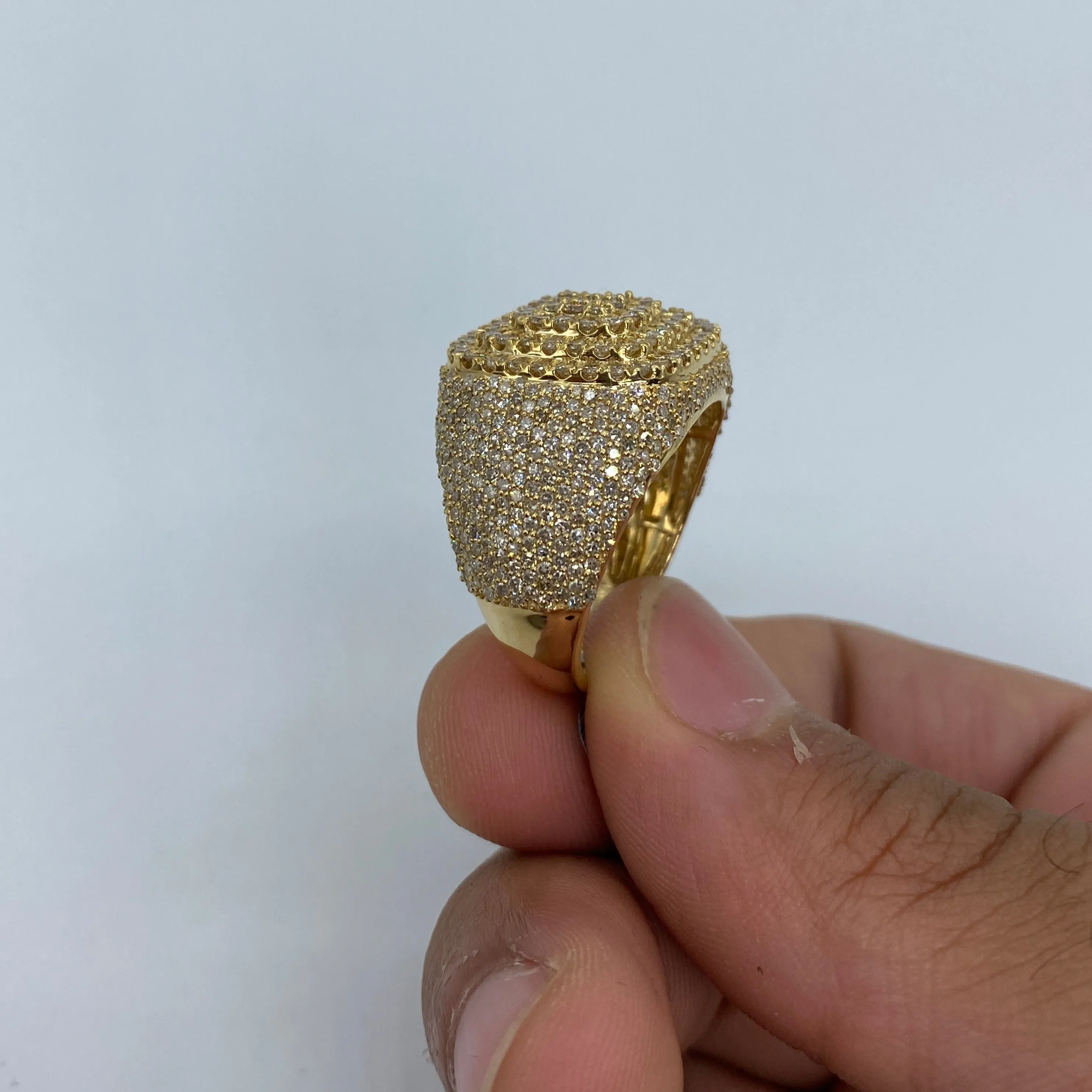 14K Rounded Square Diamond Ring