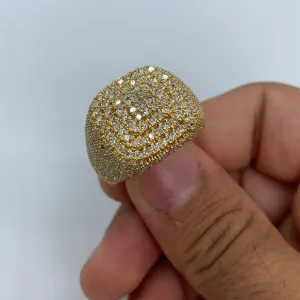 14K Rounded Square Diamond Ring