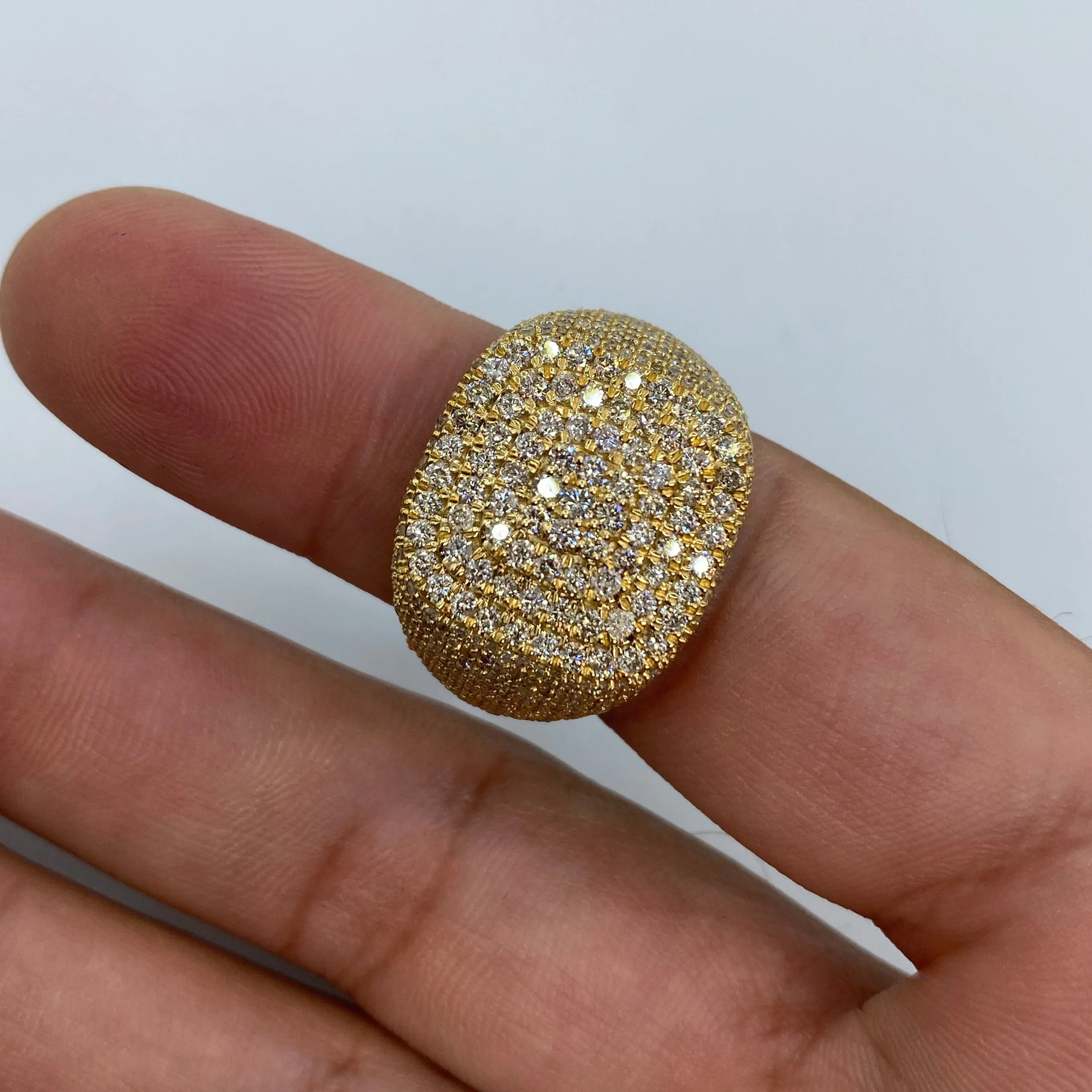 14K Rounded Square Diamond Ring