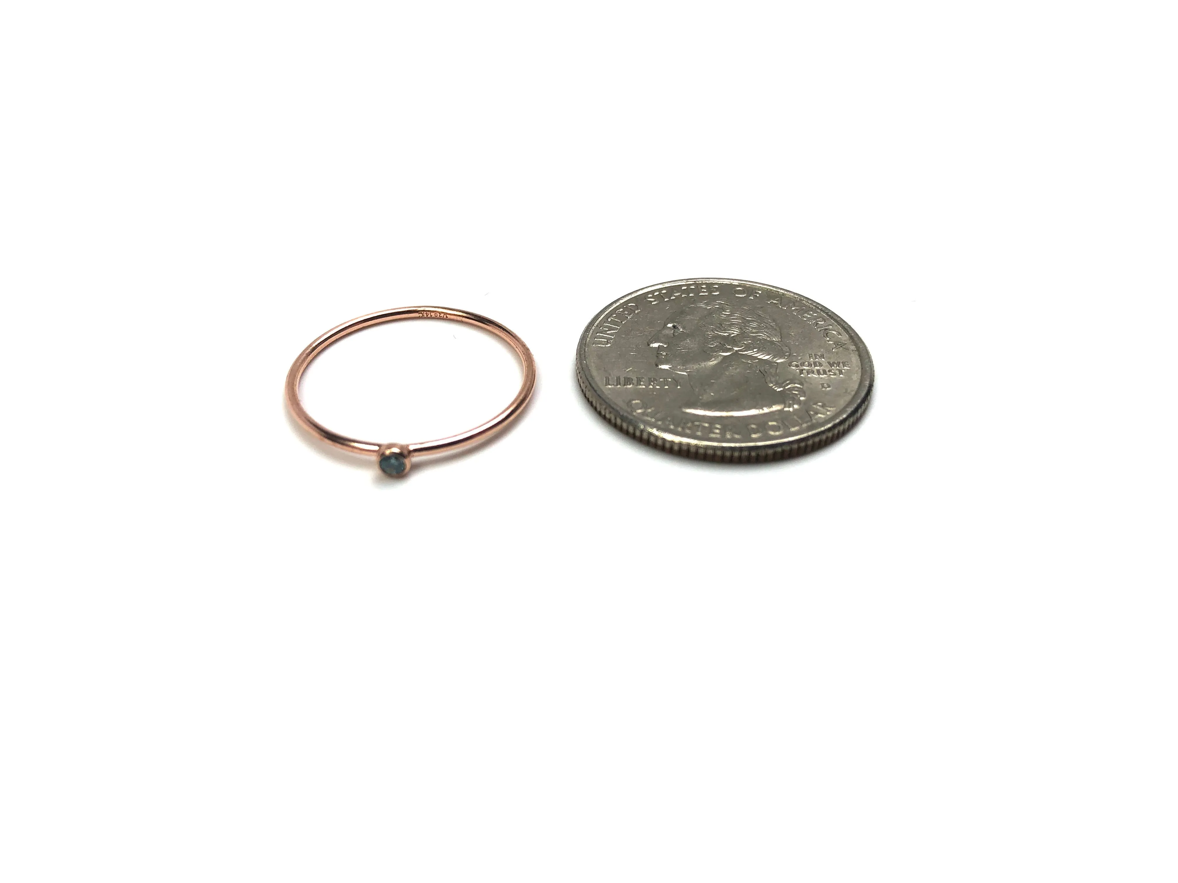 14kRGF 2mm Swiss Blue Ring