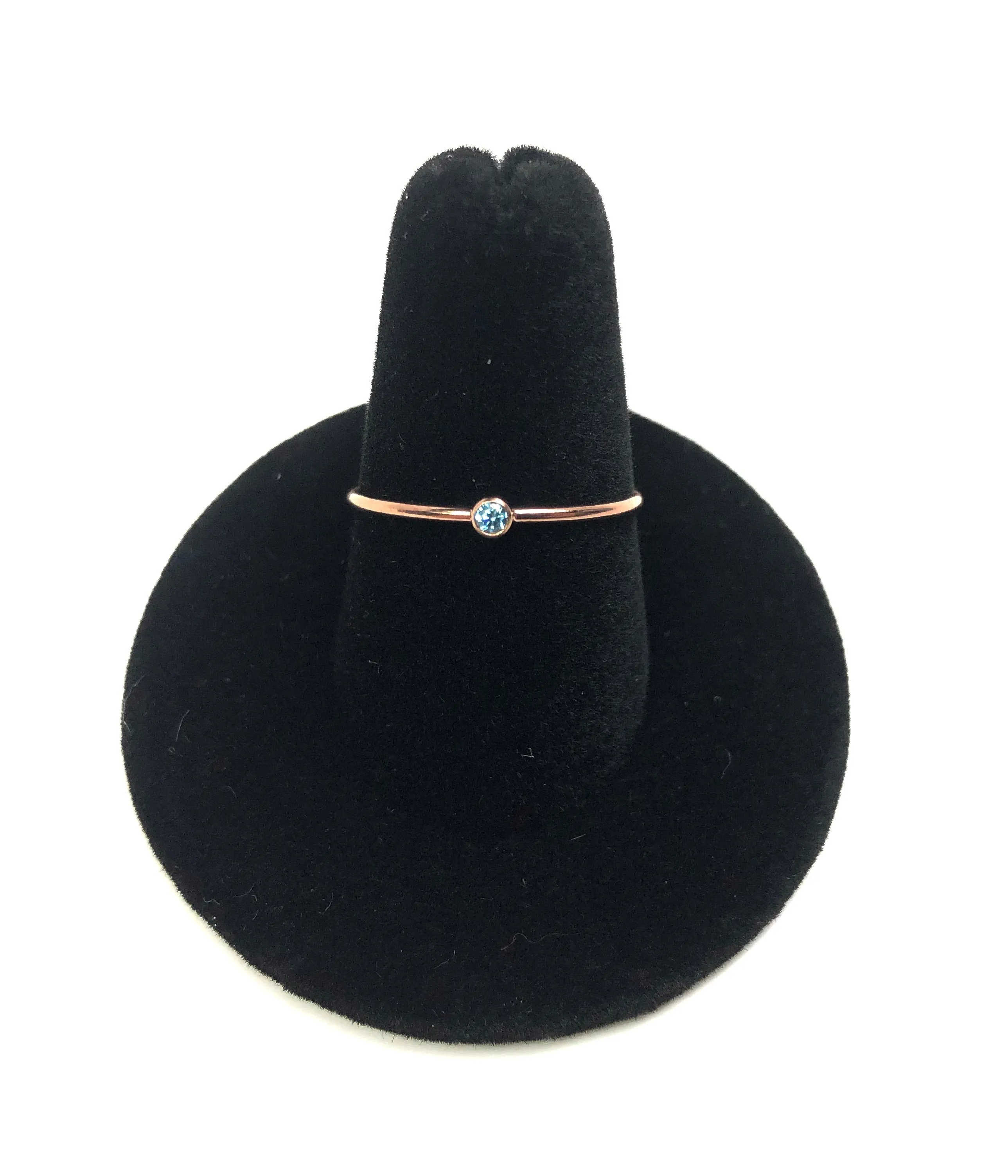 14kRGF 2mm Swiss Blue Ring