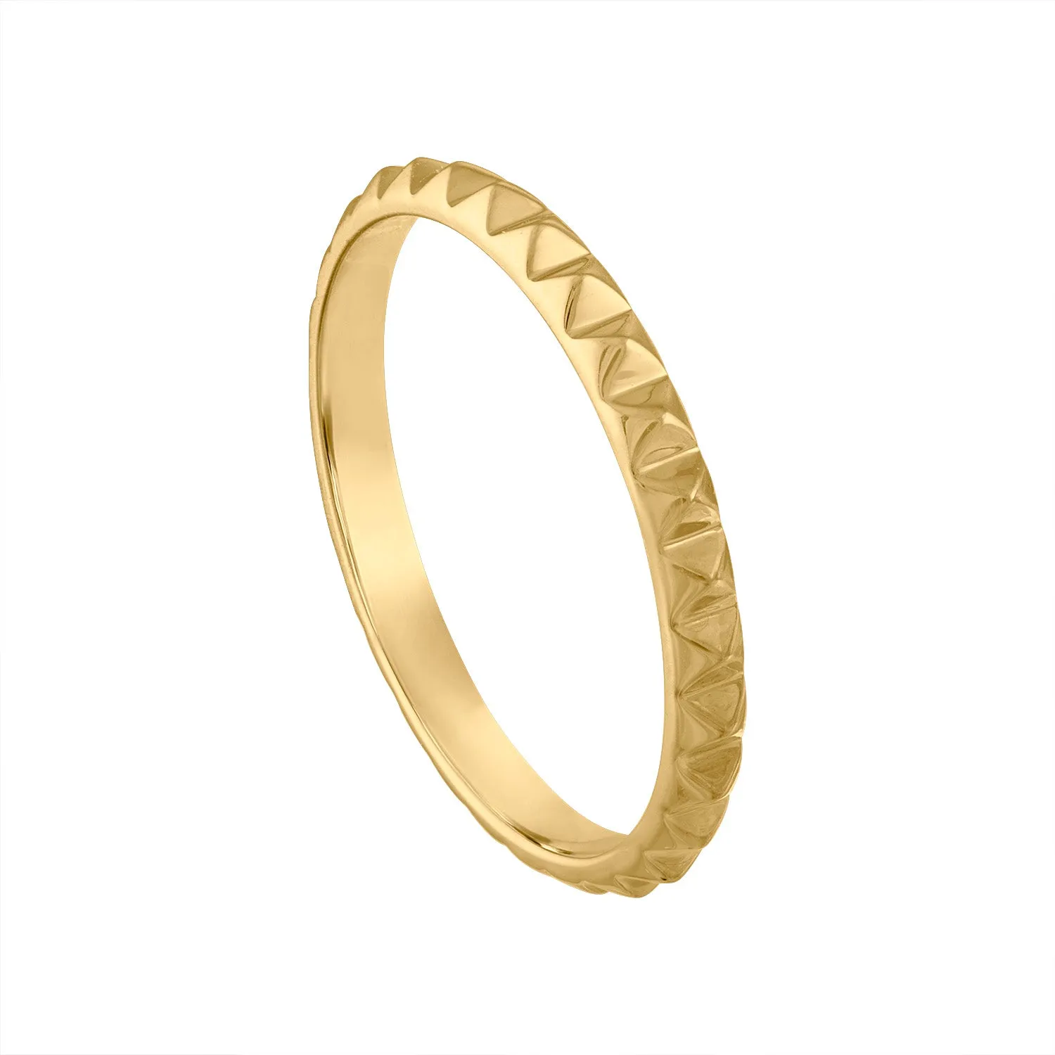 14KT GOLD PYRAMID RING GUARD