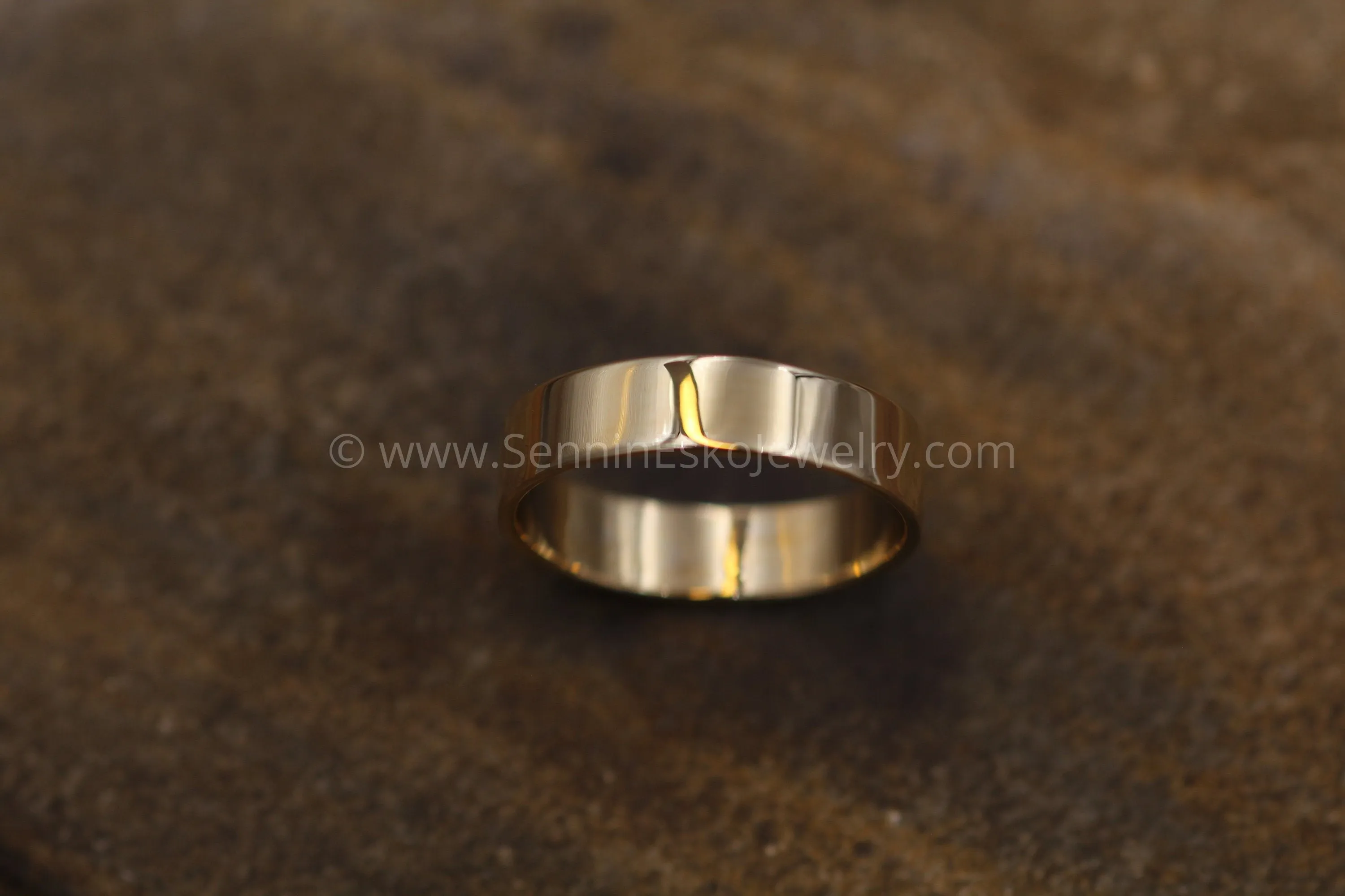 14kt Rose Gold 5x1mm Flat Band - Glossy Finish