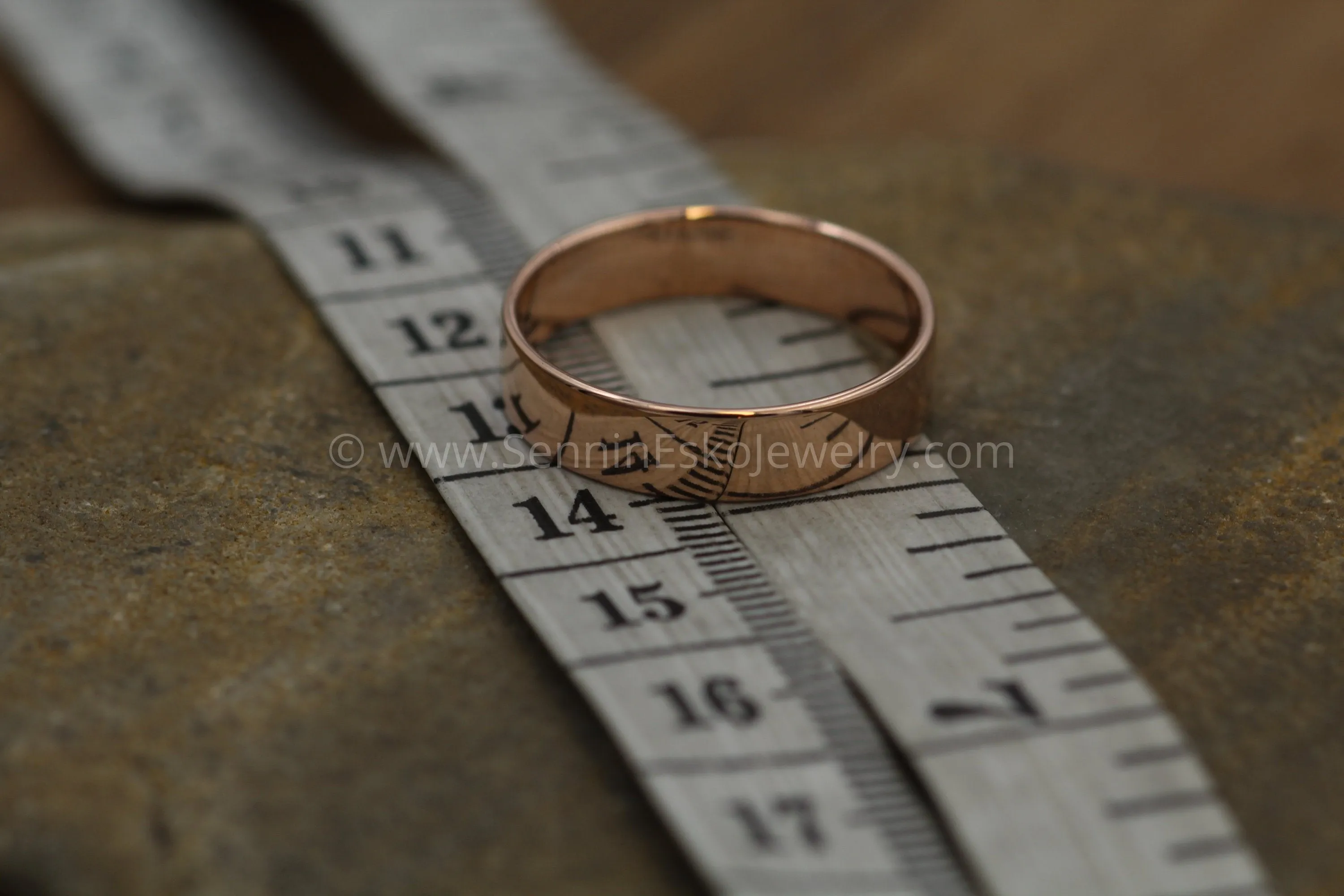 14kt Rose Gold 5x1mm Flat Band - Glossy Finish