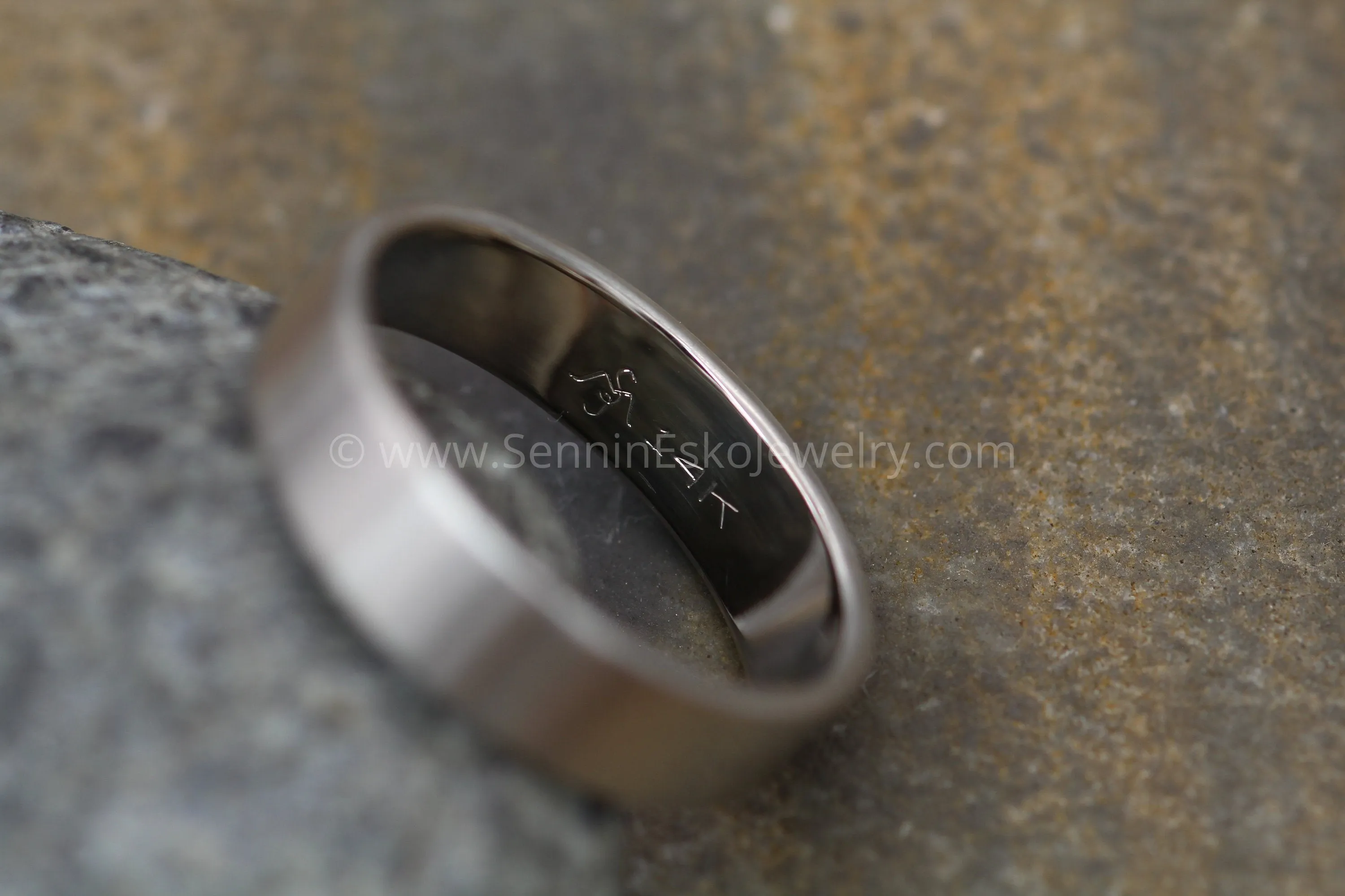 14kt White Gold 5x1.2mm Flat Band -Matte Finish