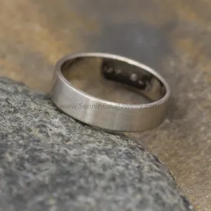 14kt White Gold 5x1.2mm Flat Band -Matte Finish