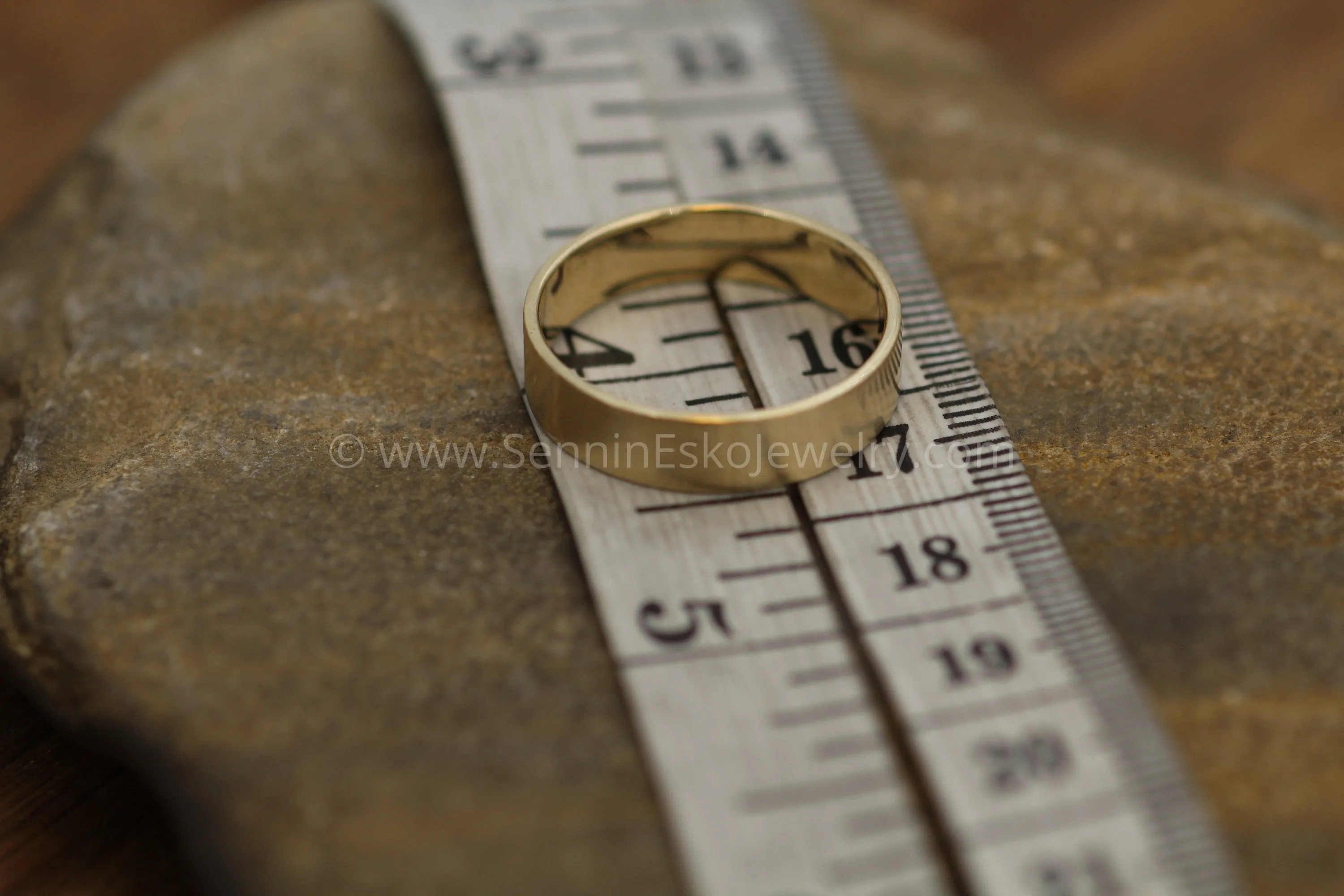 14kt Yellow 5x1mm Flat Band - Matte Finish