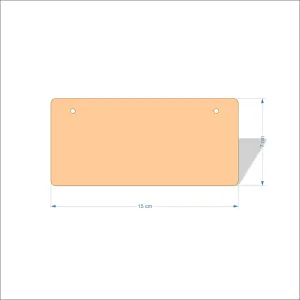 15 cm Wide 3mm thick MDF Plaques with rounded corners