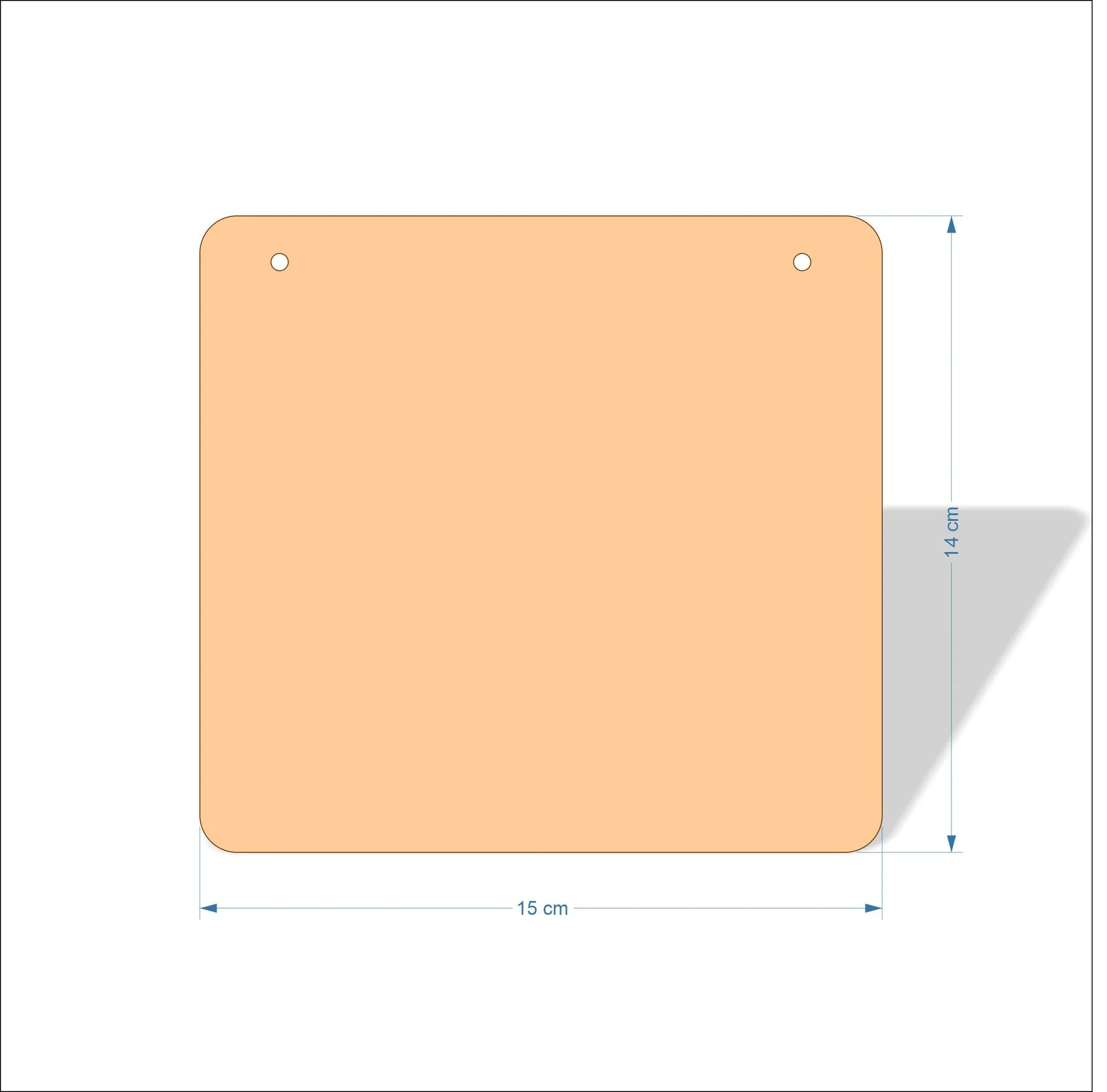 15 cm Wide 3mm thick MDF Plaques with rounded corners