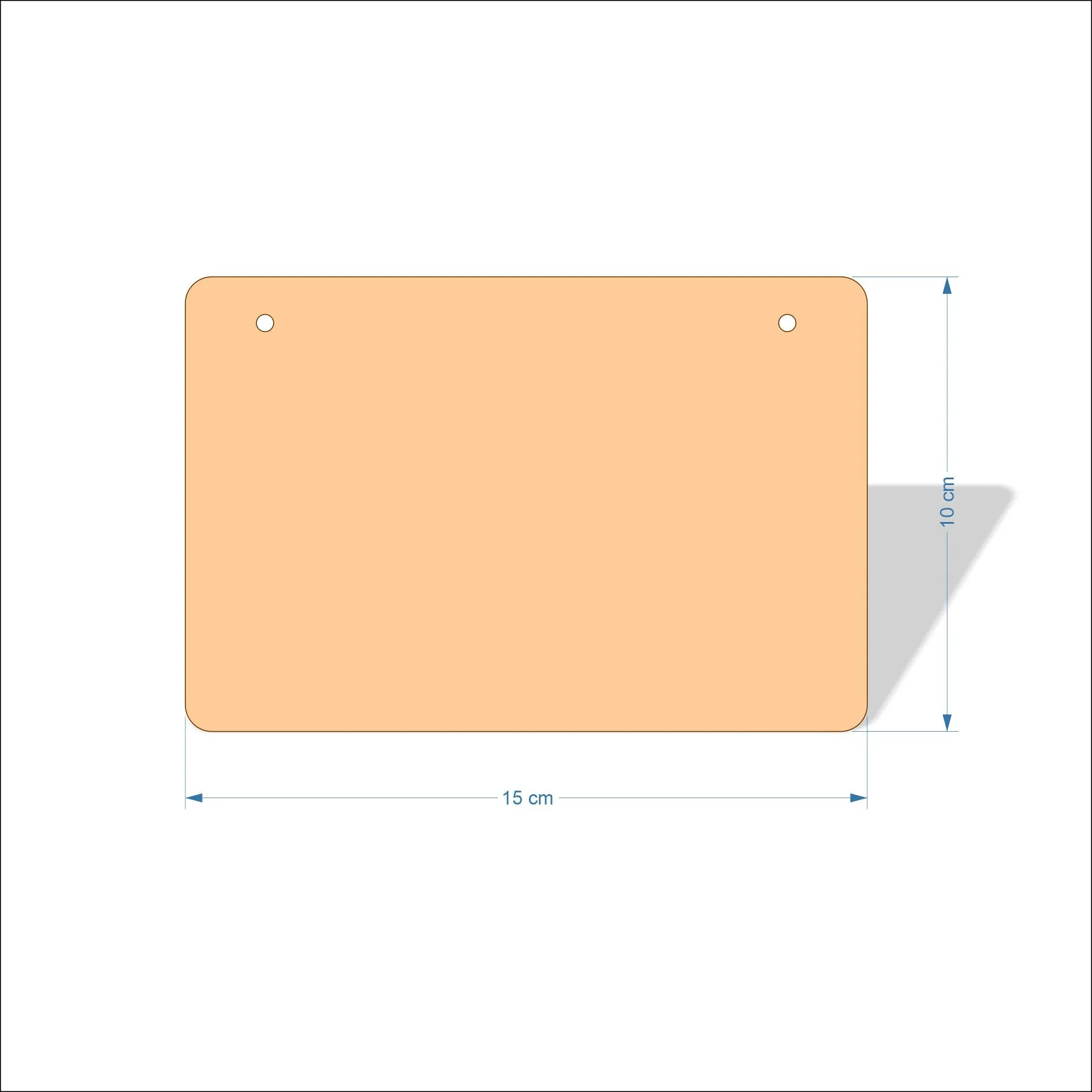 15 cm Wide 3mm thick MDF Plaques with rounded corners