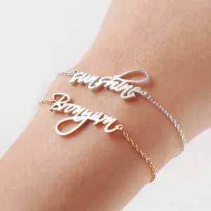 18k Rose Gold Vermeil Handwriting Name Bracelet