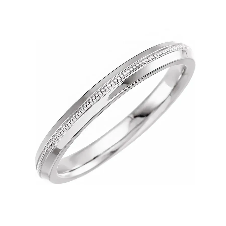 18K Yellow Gold 2.5 mm Knife Edge Wedding Band