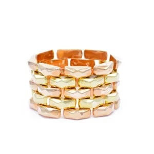18KT Retro Era Rose And Yellow Gold Bracelet