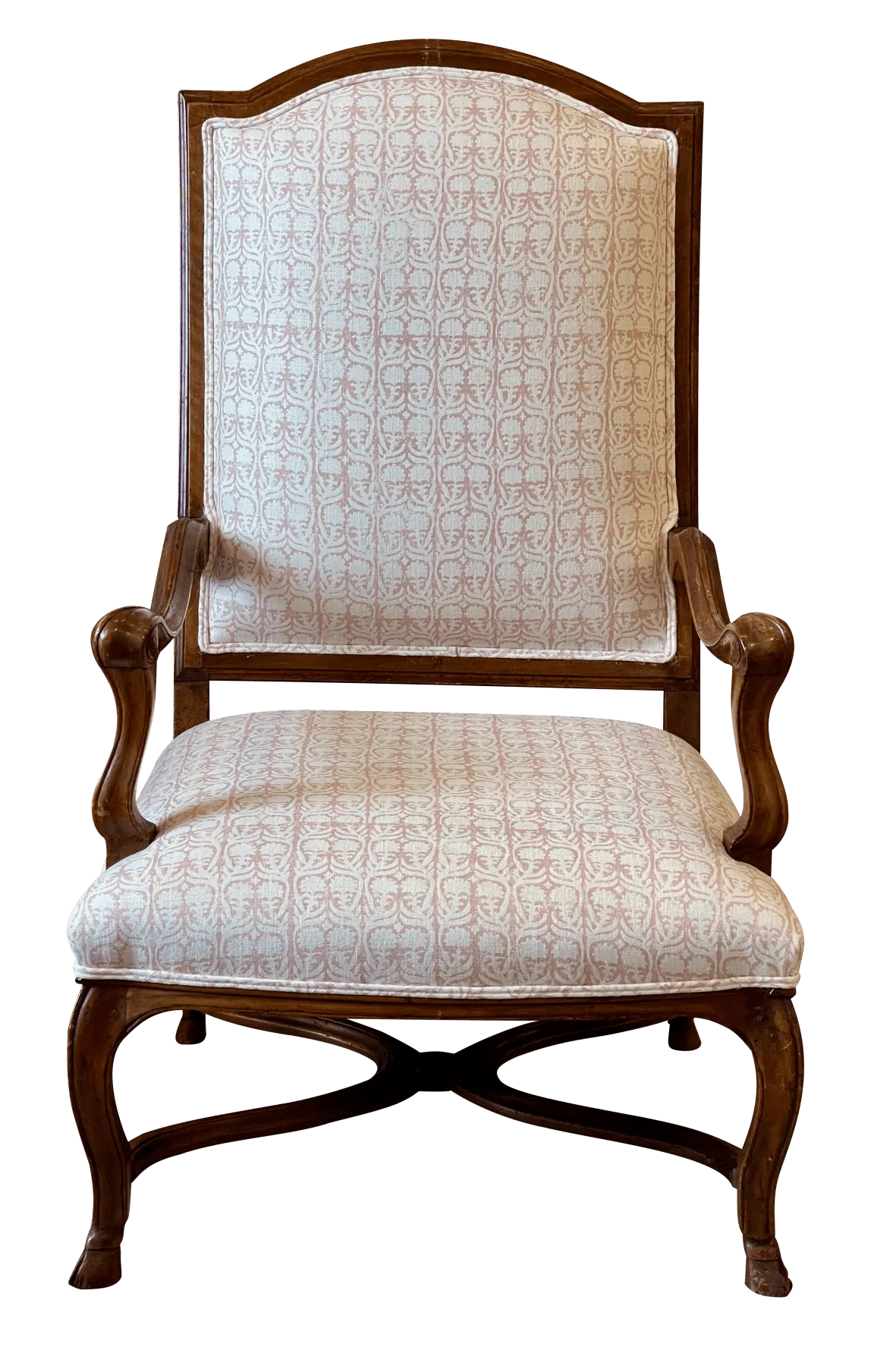 18th Century French Provincial Walnut Fauteuil a la Reine Arm Chair