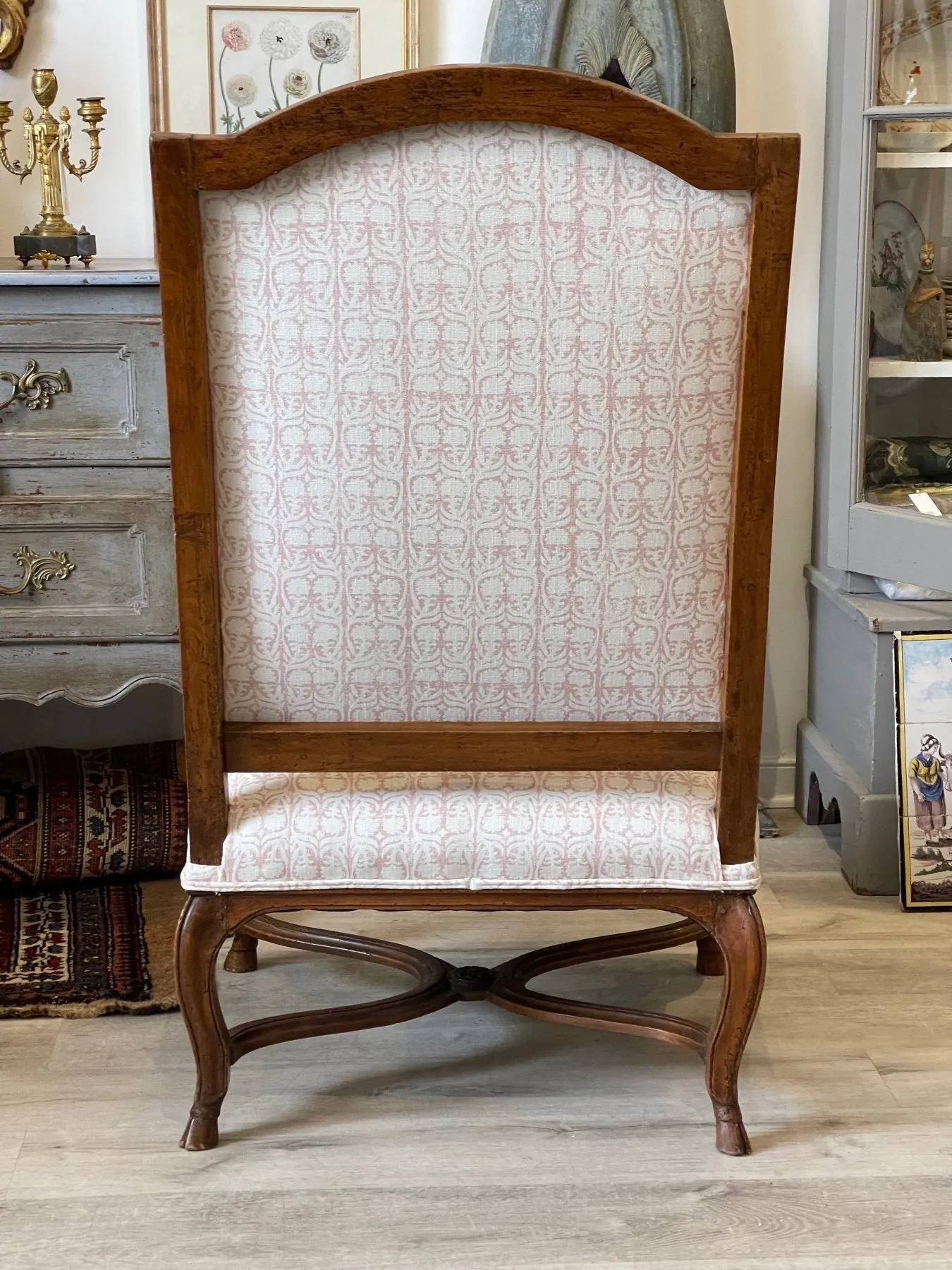 18th Century French Provincial Walnut Fauteuil a la Reine Arm Chair