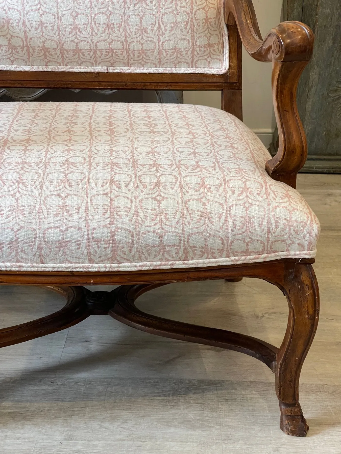 18th Century French Provincial Walnut Fauteuil a la Reine Arm Chair