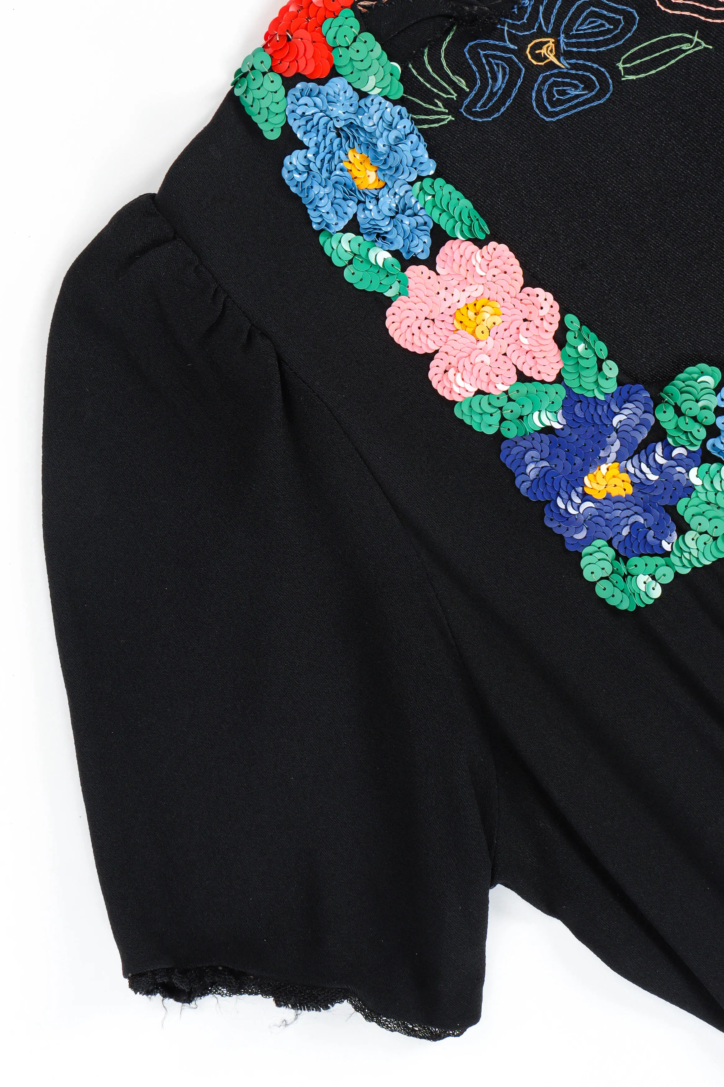 1940s Sleek Floral Maxi Dress